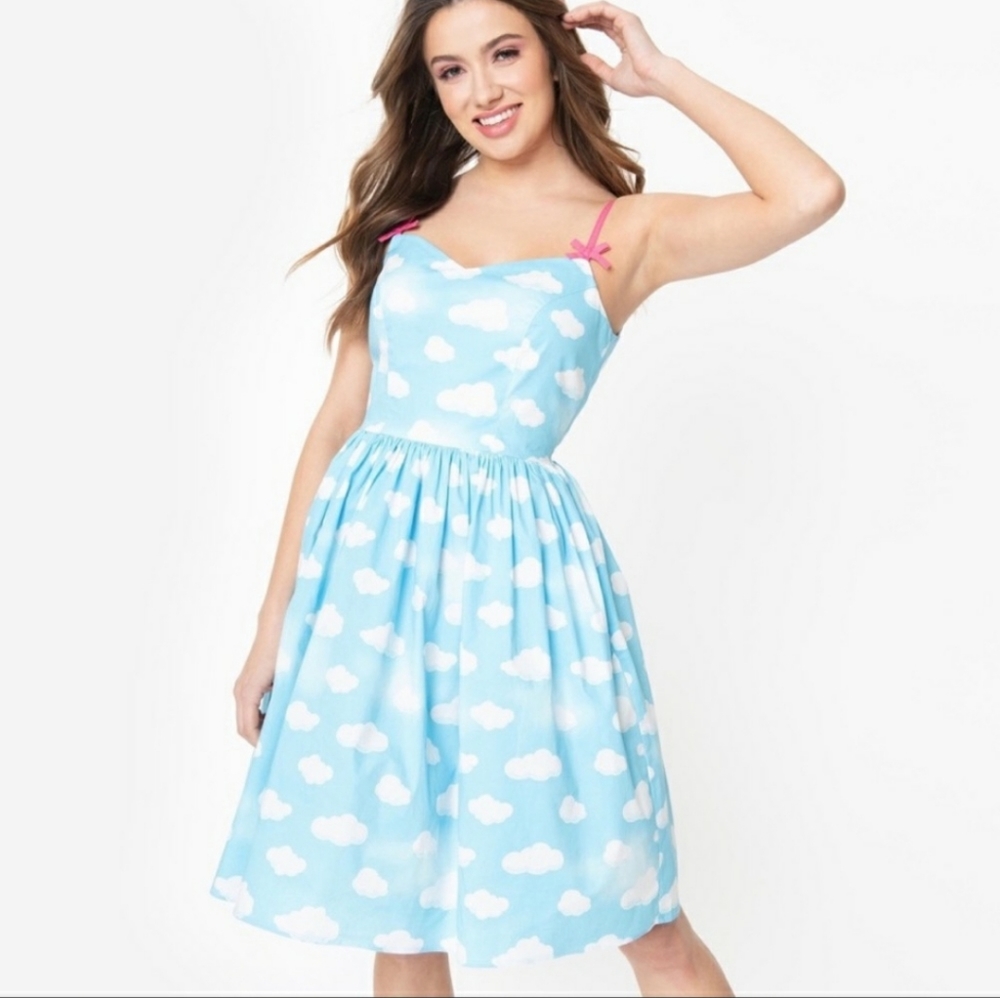 Hell Bunny Cloud Dress Sike Small UK10